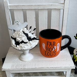 Faux Halloween Mug Topper and Mug Set